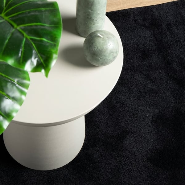 vidaXL Teppe OVIEDO kort luv svart 240x240 cm