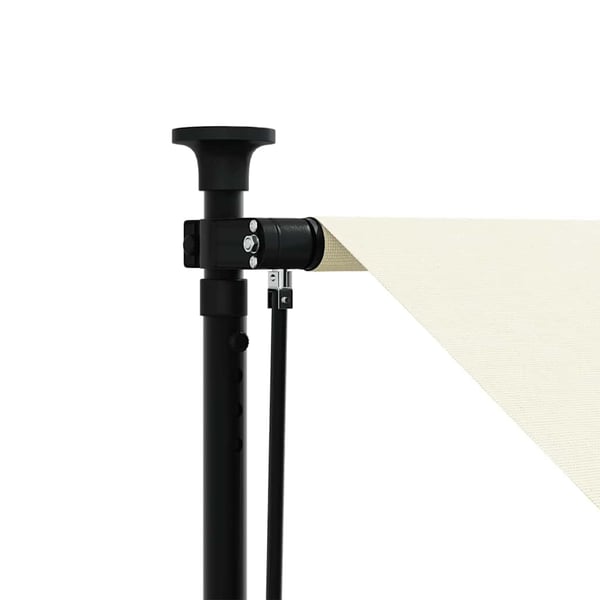 vidaXL Uttrekkbar markise kremhvit 300x150 cm stoff og stål