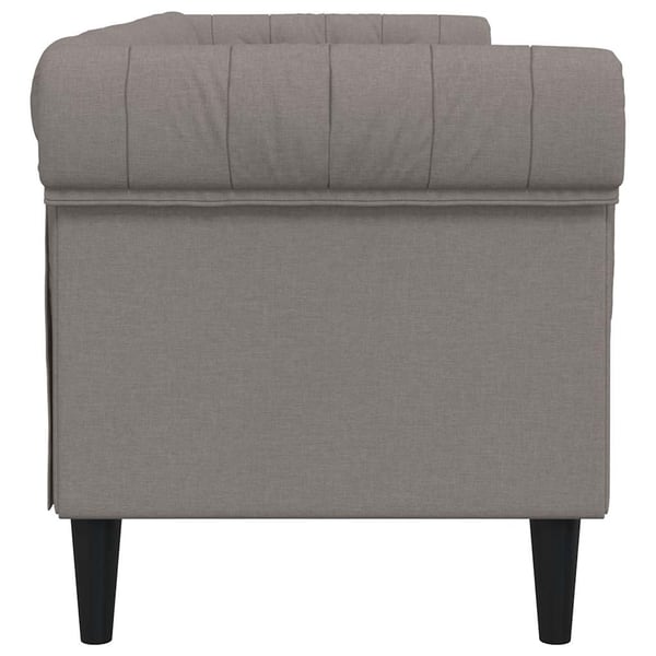 vidaXL 3-personers Chesterfield-sofa stof gråbrun