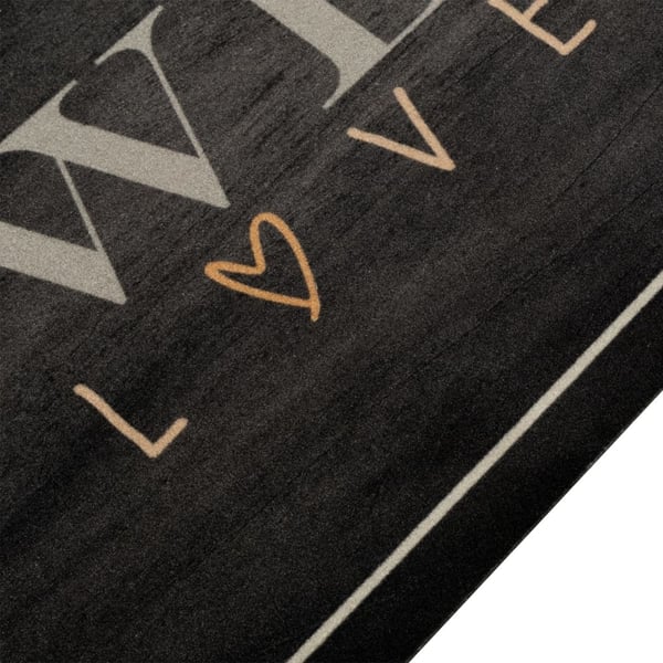 vidaXL Kjøkkenteppe vaskbar Coffee tekst 45x150 cm fløyel