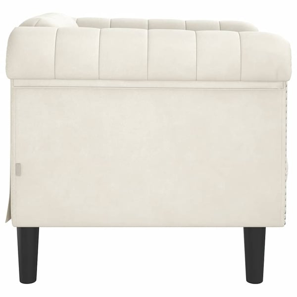 vidaXL sofastol velour cremefarvet