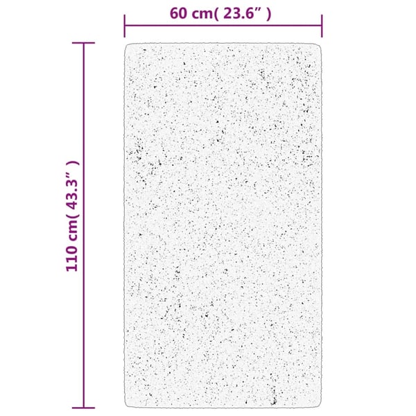 vidaXL gulvtæppe OVIEDO 60x110 cm kort luv cremefarvet