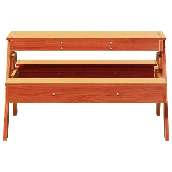 vidaXL Piknikbord for barn voksbrun 88x97x52 cm heltre furu