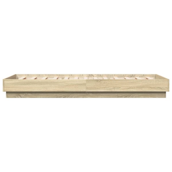 vidaXL Sengeramme uten madrass sonoma eik 90x200 cm konstruert tre