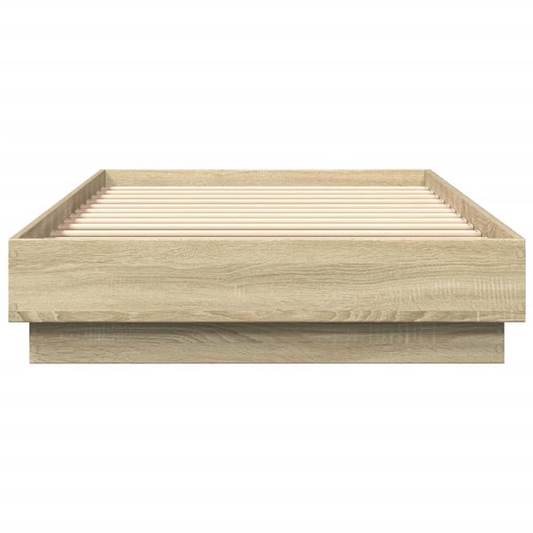 vidaXL Sengeramme uten madrass sonoma eik 90x200 cm konstruert tre