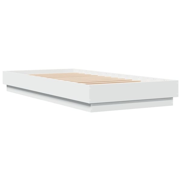 vidaXL Sengeramme hvit 90x200 cm konstruert tre