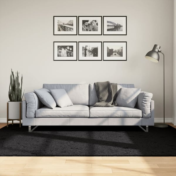 vidaXL Teppe OVIEDO kort luv svart 160x230 cm