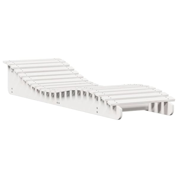 vidaXL Solsenger 2 stk hvit 205x60x31,5 cm heltre furu