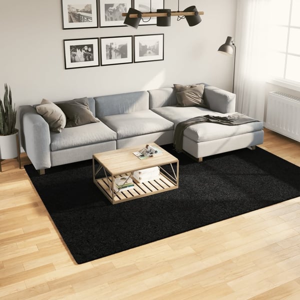 vidaXL Teppe OVIEDO kort luv svart 200x280 cm