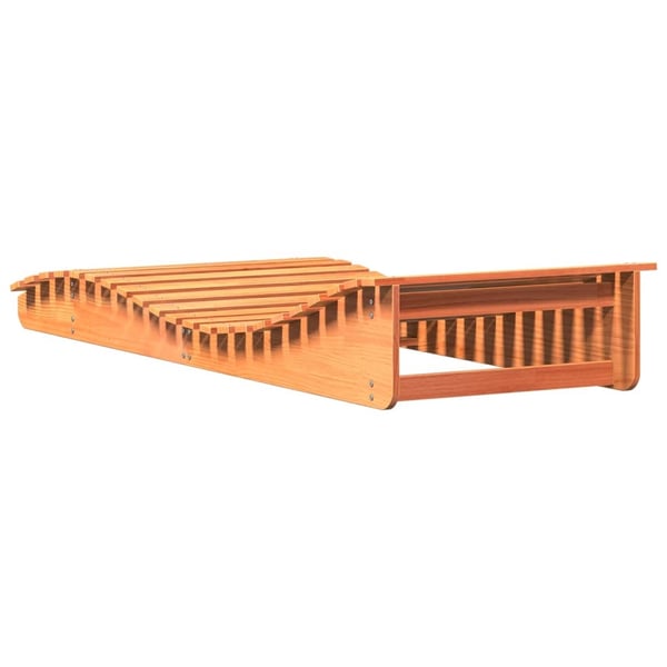 vidaXL liggestol 205x80x31,5 cm massivt fyrretræ gyldenbrun