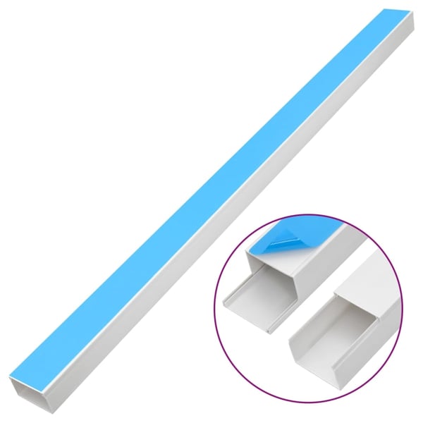 vidaXL selvklæbende kabelkanal 60x60 mm 10 mm PVC