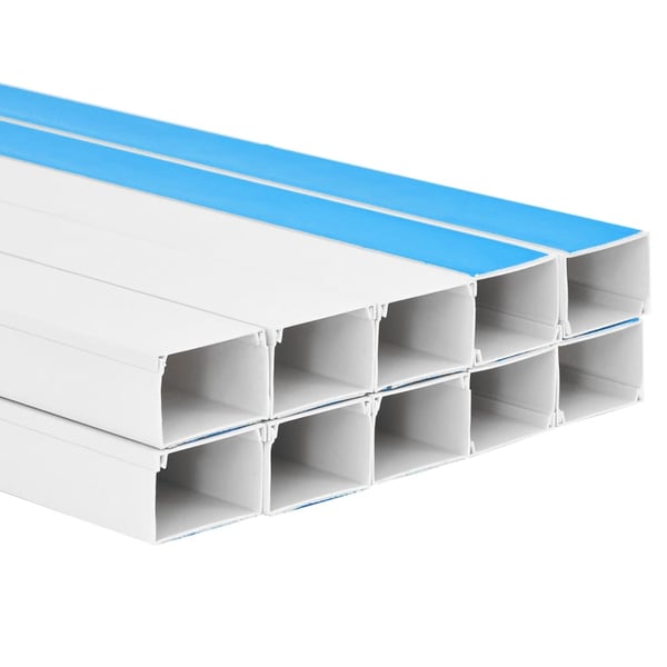 vidaXL selvklæbende kabelkanal 60x60 mm 10 mm PVC