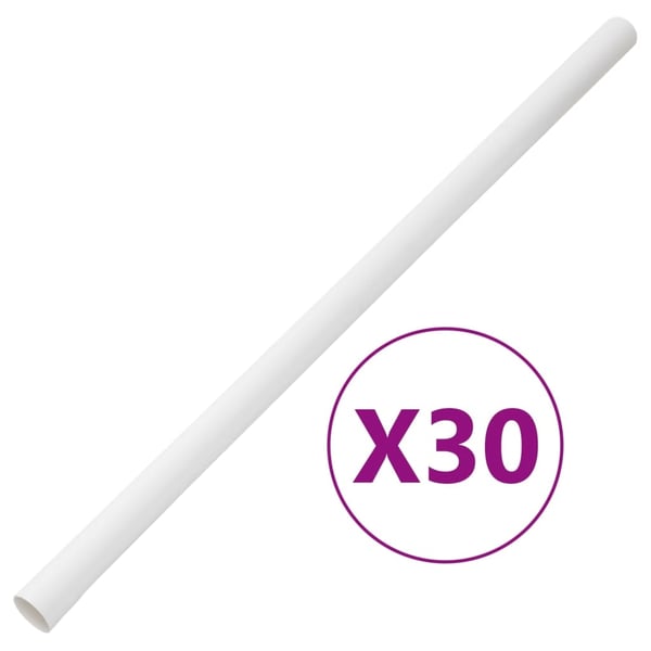 vidaXL kabelkanaler Ø30 mm 30 m PVC
