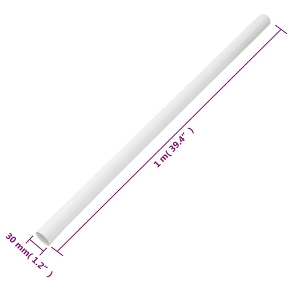 vidaXL kabelkanaler Ø30 mm 30 m PVC