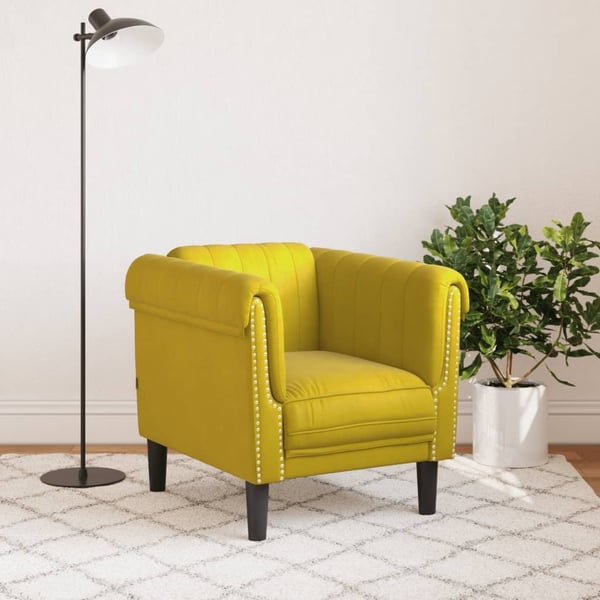 vidaXL sofastol velour gul