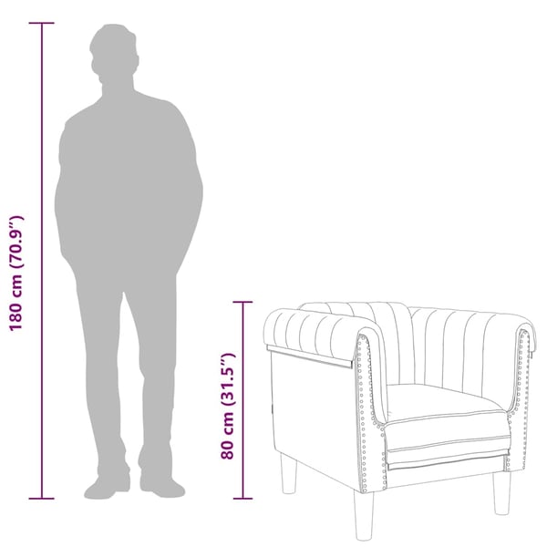 vidaXL sofastol velour blå