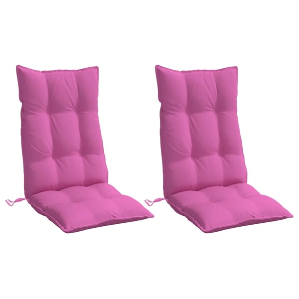 vidaXL stolehynder m. høj ryg 2 stk. oxfordstof pink