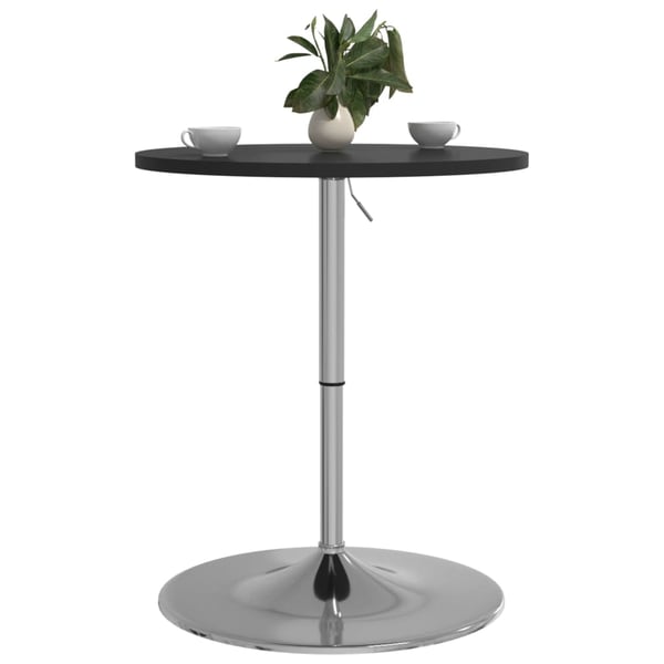 vidaXL Barbord svart 60x60x90 cm konstruert tre og forkrommet stål