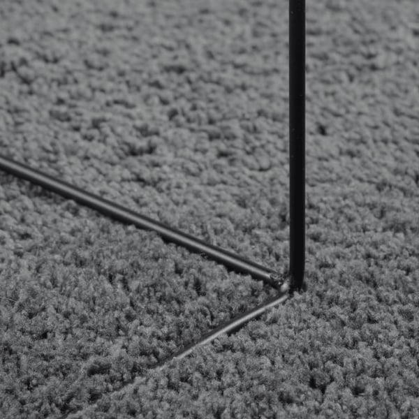 vidaXL Teppe OVIEDO kort luv antrasitt Ø 120 cm