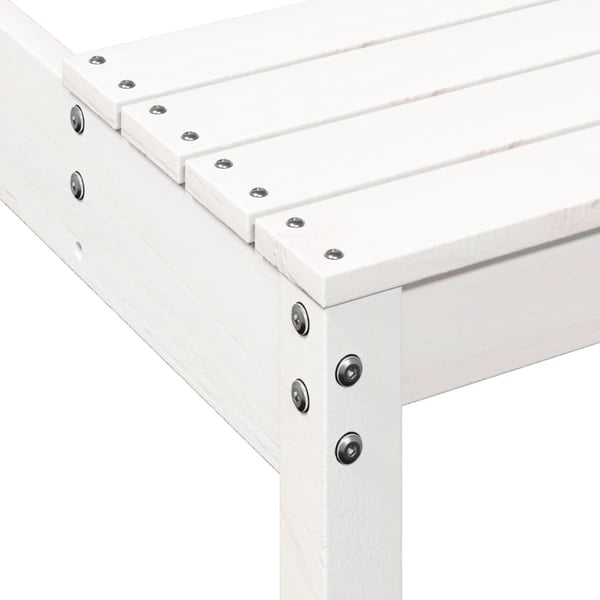 vidaXL Piknikbord hvit 160x134x75 cm heltre furu
