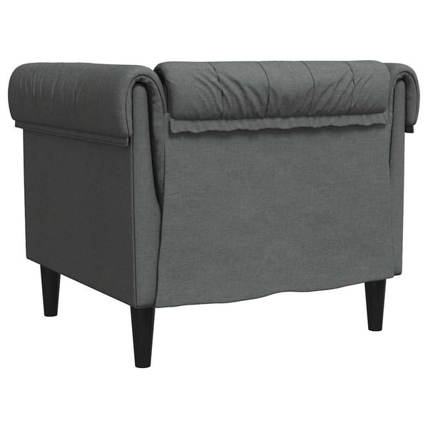 vidaXL Chesterfield-sofastol stof mørkegrå