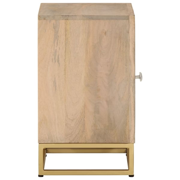 vidaXL Nattbord 40x30x50 cm heltre mango og jern