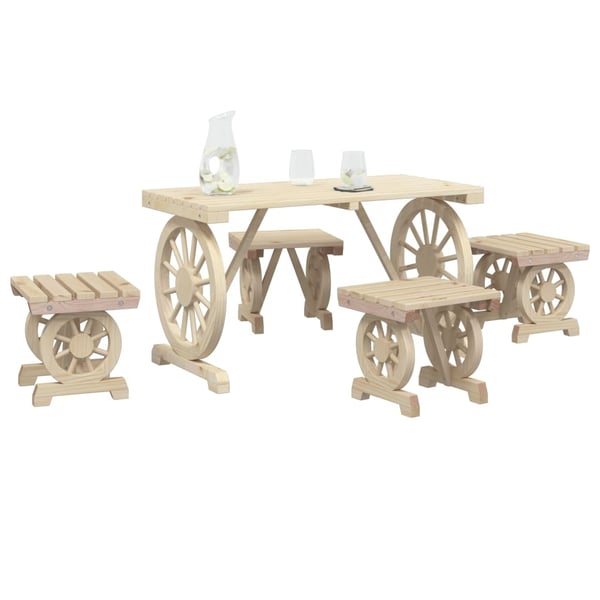 vidaXL Hagespisegruppe 5 deler heltre gran