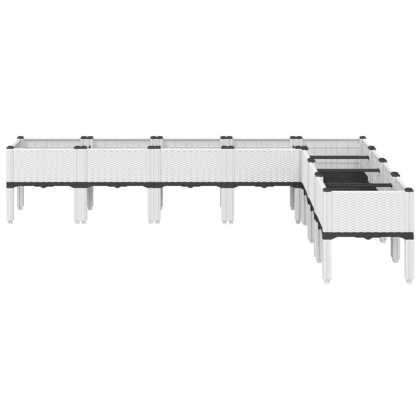 vidaXL plantekasse med ben 200x160x42 cm PP hvid