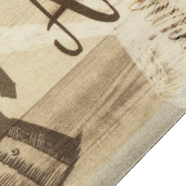 vidaXL køkkentæppe 60x180 cm Coffee Brown-design vaskbart velour