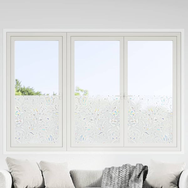 vidaXL vinduesfolier 4 stk. blomstermønster matteret PVC