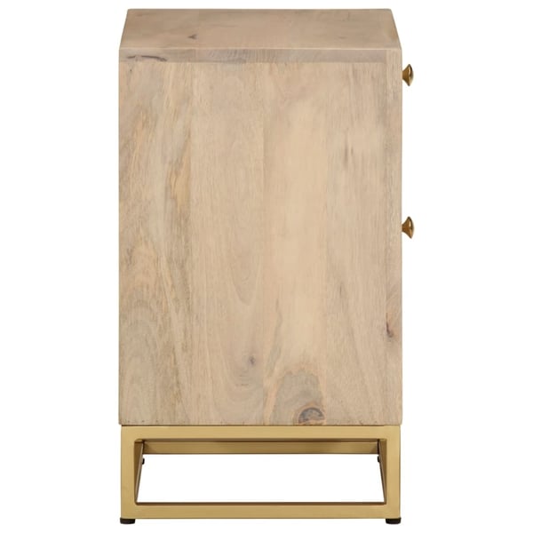 vidaXL Nattbord 40x30x50 cm heltre mango og jern
