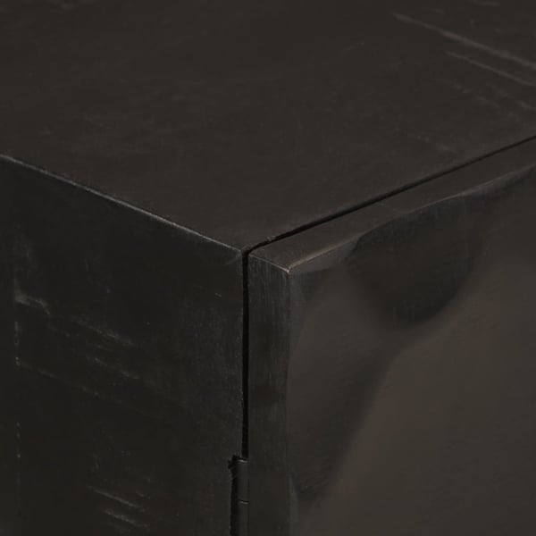 vidaXL Skjenk svart 55x30x76 cm heltre mango og jern