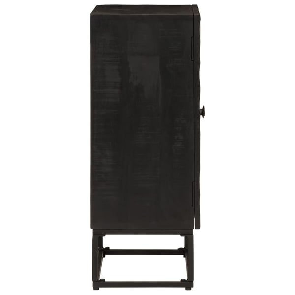 vidaXL Skjenk svart 55x30x76 cm heltre mango og jern