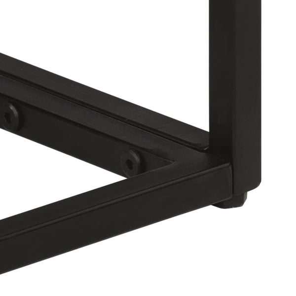 vidaXL Konsollbord svart 90x30x76 cm heltre mango og jern
