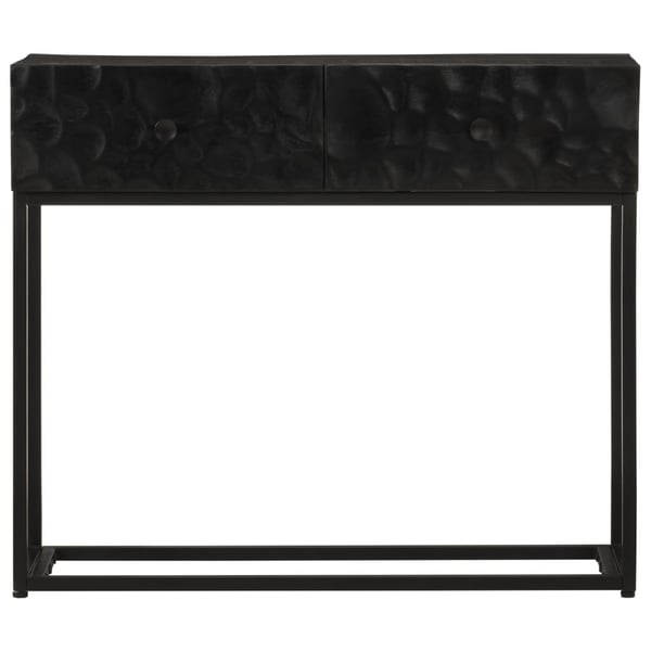 vidaXL Konsollbord svart 90x30x76 cm heltre mango og jern