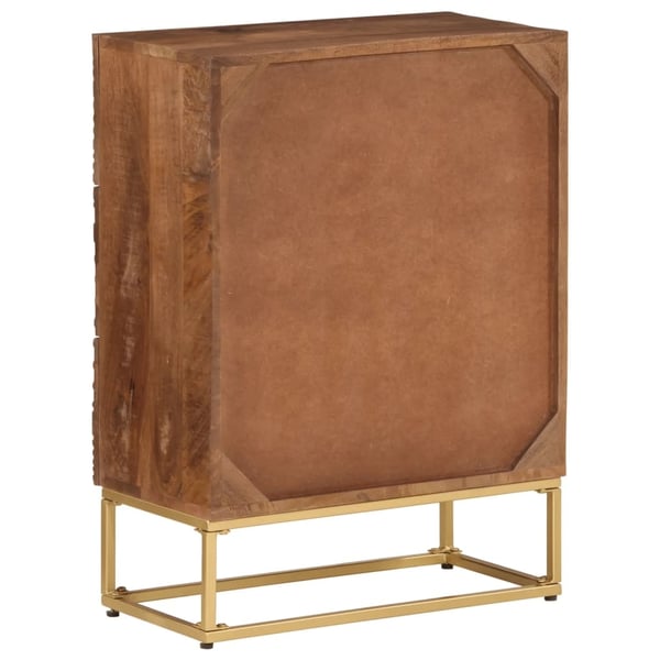 vidaXL Kommode 55x30x76 cm heltre mango og jern
