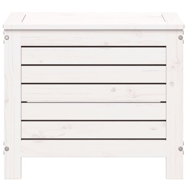 vidaXL Hagefotskammel hvit 62x31,5x52 cm heltre furu