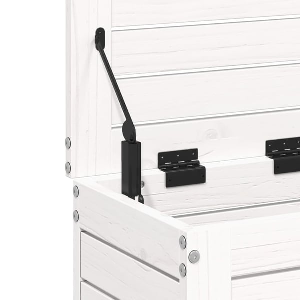 vidaXL Hagefotskammel hvit 62x31,5x52 cm heltre furu
