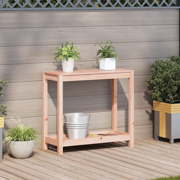 vidaXL Pottebord med hylle 82,5x35x75 cm heltre furu
