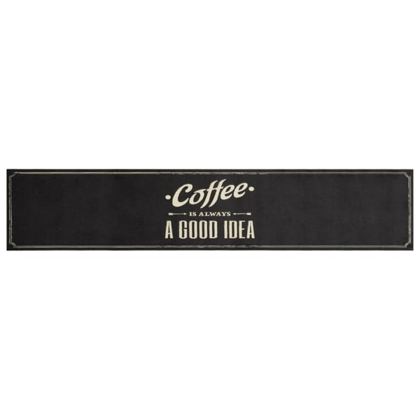 vidaXL køkkentæppe 60x300 cm kaffedesign vaskbart velour