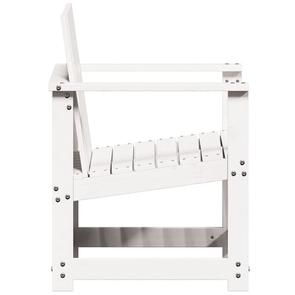 vidaXL Hagestol hvit 62x56x77 cm heltre furu