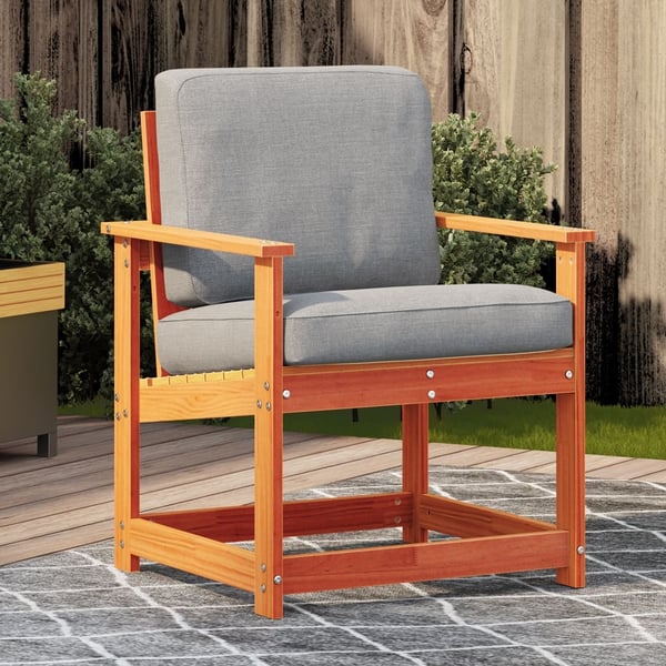 vidaXL Hagestol voksbrun 62x56x77 cm heltre furu