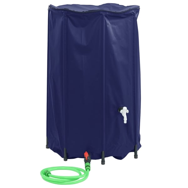 vidaXL Taitettava vesisäiliö hanalla 500 l PVC