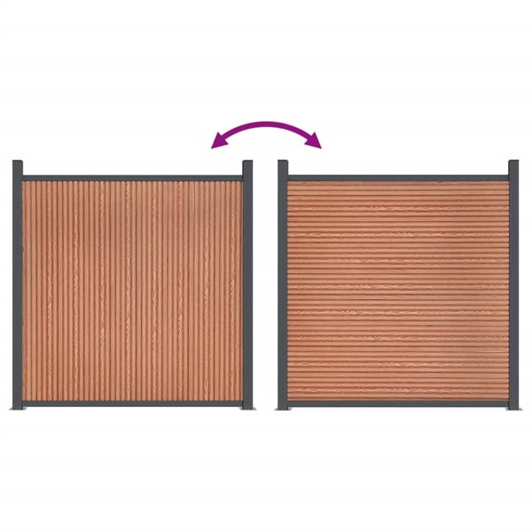 vidaXL hegnspanel 872x186 cm WPC brun