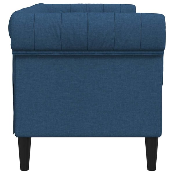 vidaXL 2-personers Chesterfield-sofa stof blå