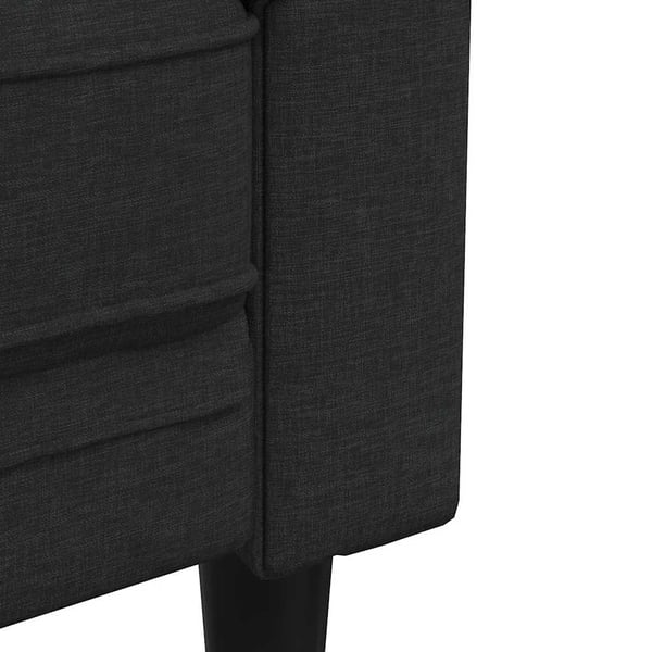 vidaXL 2-personers Chesterfield-sofa stof sort