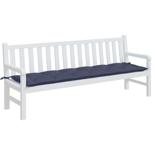 vidaXL Bänkdyna för trädgården marinblå 200x50x7cm oxfordtyg