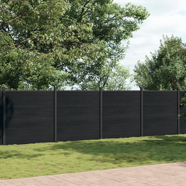 vidaXL hegnspanel 872x186 cm WPC grå