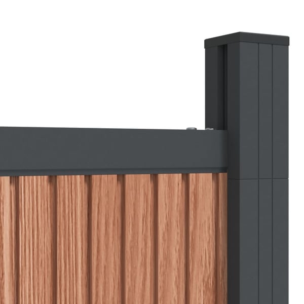 vidaXL hegnspanel 1564x186 cm WPC brun