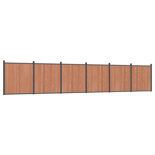 vidaXL Gjerdepanel brun 1045x186 cm WPC